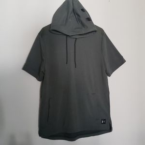 Men's Threadborne short sleeve Hoodie, OD Green